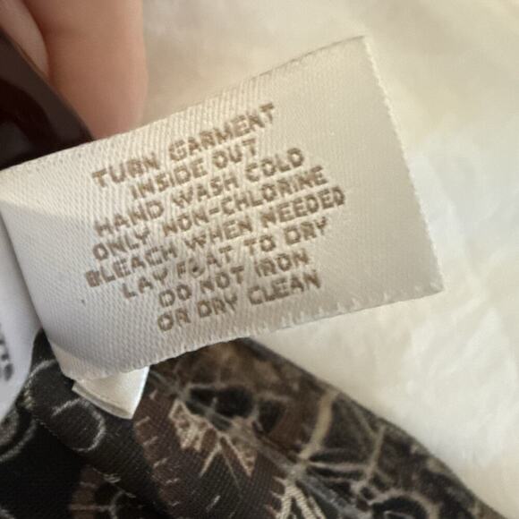 CHICO’S Burnout Velvet Brown Embellished Tunic Blouse Top Stretch Fall Size 2 L - Picture 9 of 9